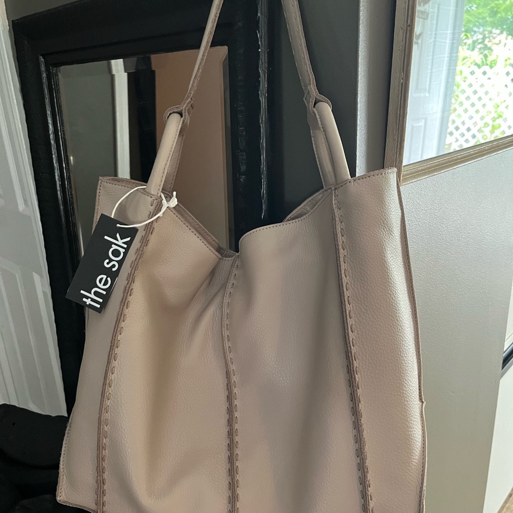 Brand New with tag/ The Sak - Large Taupe Leather Tote Bag